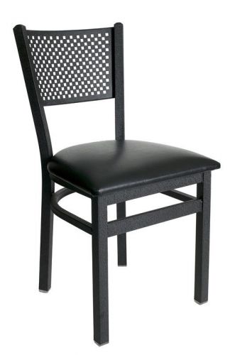 New Polk Metal Restaurant Perforated Back Chair