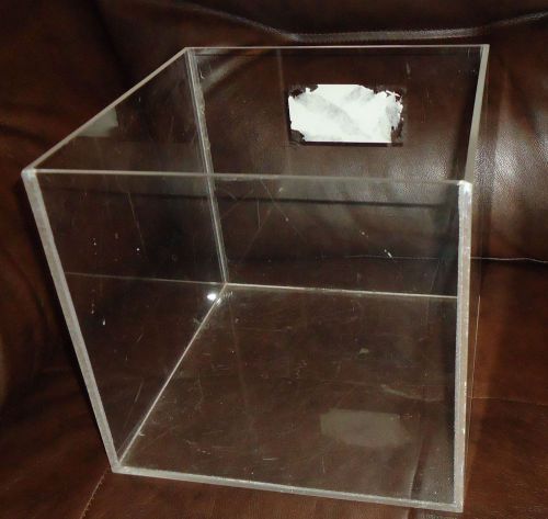 Custom Acrylic Display Plexiglass 10&#034; x 10&#034; x 9.5&#034; Display Box 1/4&#034; Thick