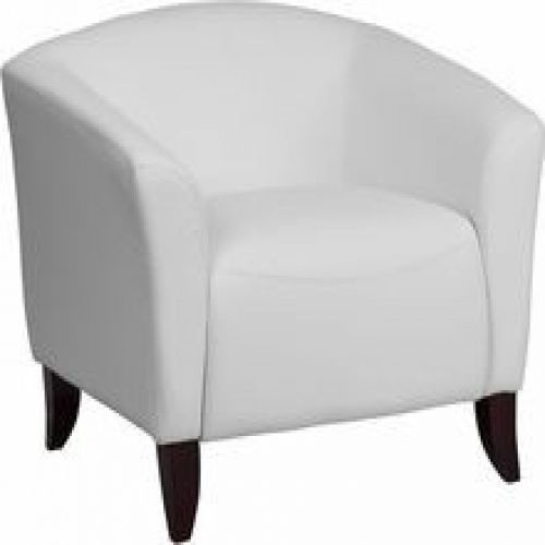 Flash furniture 111-1-wh-gg hercules imperial series white leather chair for sale