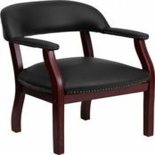 Flash Furniture B-Z105-BLACK-GG Black Vinyl Luxurious Conference Chair