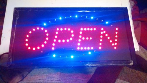 2 Color 10 1/2&#034; x 20&#034; LED Neon Lighted Open Sign
