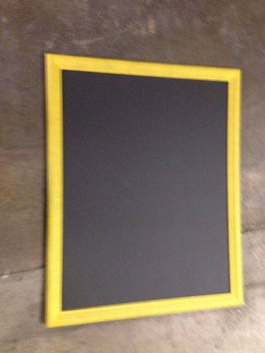 Yellow Framed Menu Black Chalkboard Sign Display 25&#034; X 21&#034;