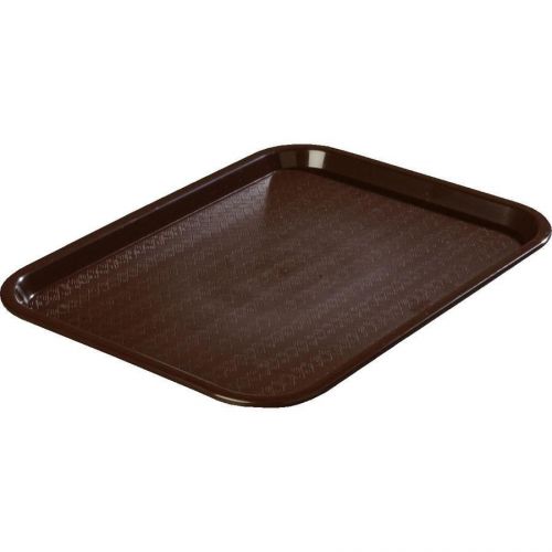 Fast food trays carlisle ct1418-69 chocolate brown 14&#034;x18&#034; standard plastic (12) for sale