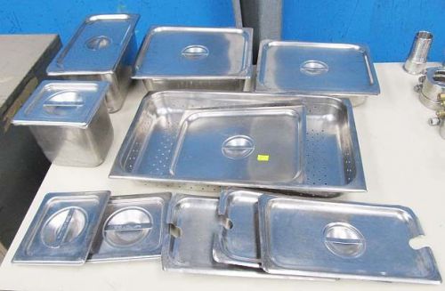 Vollrath stainless steel serving trays lids etc for sale