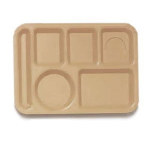 GET Enterprise TL-153 School and Cafeteriaa 10&#034; x 14&#034;  6-Compt. Tray Tan