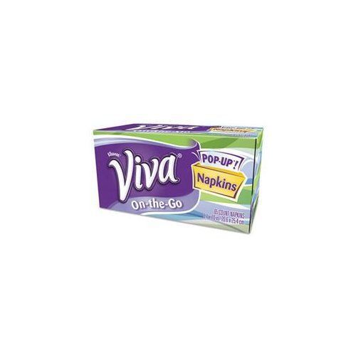 Viva® On-the-Go Napkins, 1-Ply, 8 1/10 x 10, White, 65 Sheets/Box