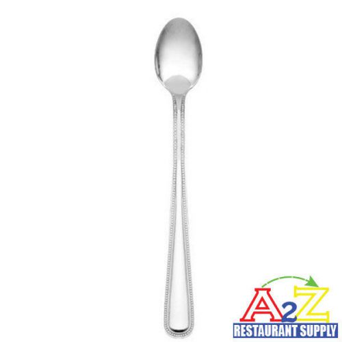 48 pcs restaurant quality stainless steel ice tea spoon flatware jewel for sale