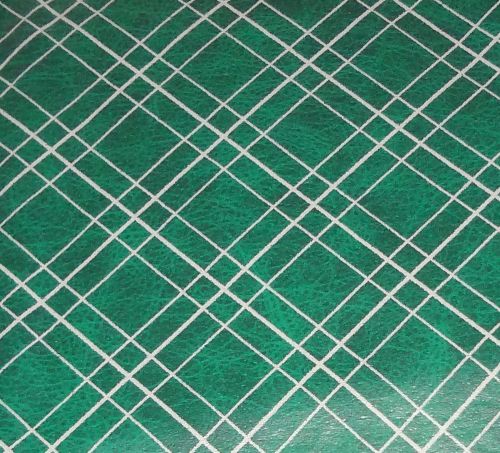 Marko Carlisle 44 x 44 Green Plaid Box Corner Vinyl Tablecloth Table Cloth
