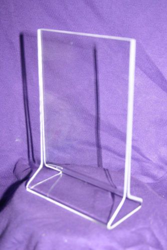 Clear Vertical Table Top Disply Menu Stand Holder Frame Advertisement Sign 4&#034;x6&#034;