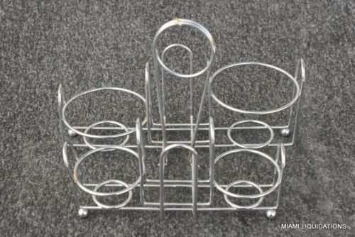 LOT of 6 Dripcut Chrome Plated Wire Rack Condiment Caddy Traex Vollrath WR-1000