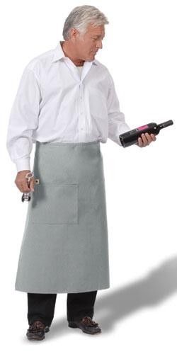 New Silver Full Bistro Apron (Qty 6)