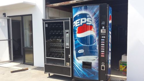 Dixie Narco 440-8 Pepsi Soda Vending Machine &amp; AP 7000 Snack Vending Machine