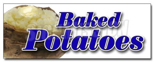 12&#034; BAKED POTATOES DECAL sticker baked concession stuffed hot Idaho potato