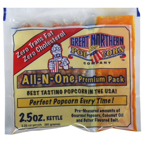 Great northern popcorn case (24) of 2.5 ounce popcorn portion packs 2 1/2 ounce for sale