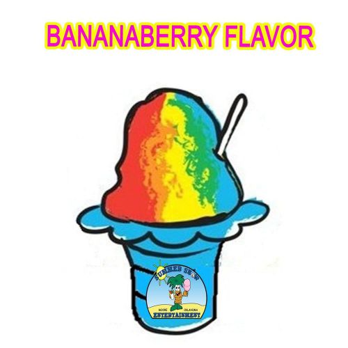 BANANABERRY SYRUP MIX SHAVED ICE / SNOW CONE Flavor GALLON CONCENTRATE #1