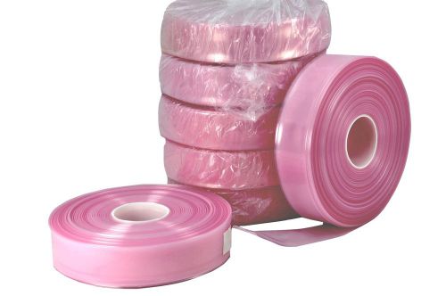 (7) 2&#034;x 500&#039; 3500 ft anti static 6mm mil grade clean room poly tubing packaging for sale
