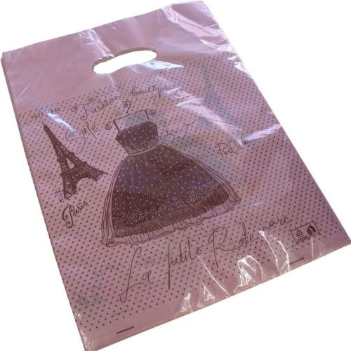 Pink Fashion Boutique Merchandise Shopping Bags, Retail Shop Flea Market 25x35cm