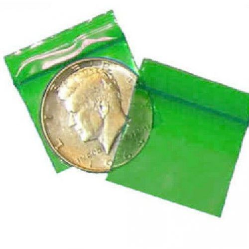 200 Green Baggies 1.25 x 1 inch Apple reclosable mini ziplock bags 12510