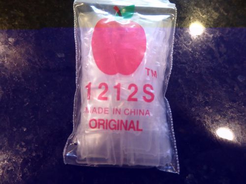 1212 S Skinny Apple 100 Mini Ziplock Bag Baggies Tiny Plastic Jewelry Coin Dime