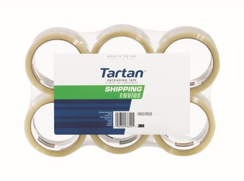 6 rolls 3m tartan tape packing sealing shipping clear transparent 2&#034;x55 yards ea for sale