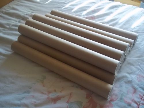 Mailing Tubes, Set of 12, white ends, 21&#039;&#039;x 2&#039;&#039;, Thick Cardboard, BN