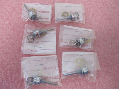 NEW! (6ea)  Alcoswitch MRS 2-6  150mA, 115VAC, 2-6 Position Rotary Switch MRS2-6
