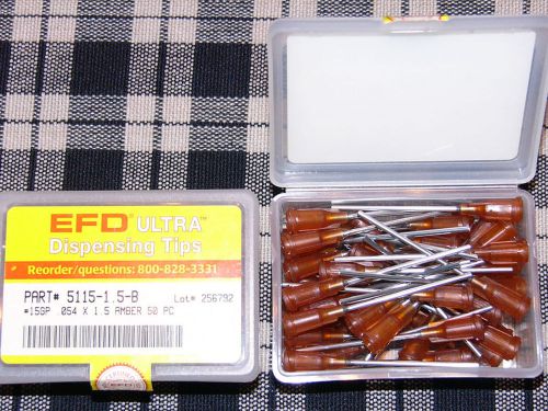 EFD 5115- 1.5B AMBER Precision Dispensing Tips 6 boxes = 300 pcs