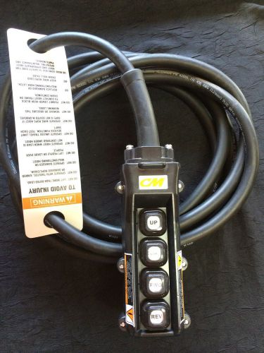 New oem cm hoist 4 button control pendant station w/ 17&#039; rubber control cable for sale