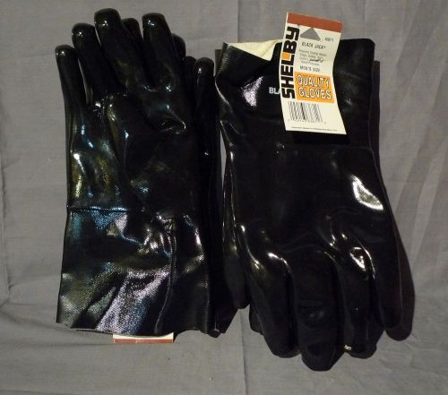 12-shelby black jack smooth  neoprene coated w/ gauntlet 12&#034; gloves chem resist. for sale