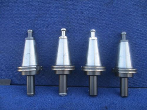#t27 lot of 4 richmill #100 cat 50 collect chuck cnc flange tool holder for sale