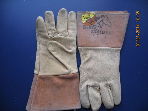 Revco Black Stallion 27 Premium Grain Pigskin MIG Welding Gloves, Unlined, Large