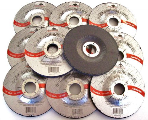 10 GOLIATH INDUSTRIAL 4-1/2&#034; GRINDING WHEELS GW41278 HEAVY DUTY ANGLE GRINDER