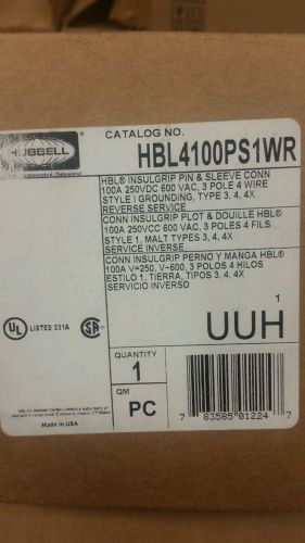 NEW HUBBELL REVERSE SERVICE PLUG HBL4100PS1WR 600V 100A