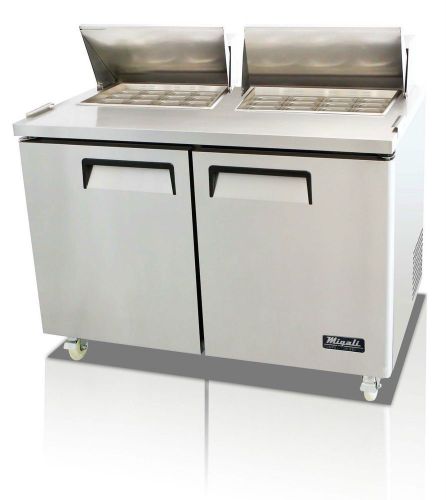 MIGALI 2 DOOR 60&#034; SANDWICH PREP TABLE C-SP60-24,MEGA TOP, FREE  DELIVERY!