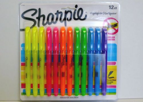Sharpie Accent Pocket Style Highlighters, Chisel Tip, Assorted, 12-Pack