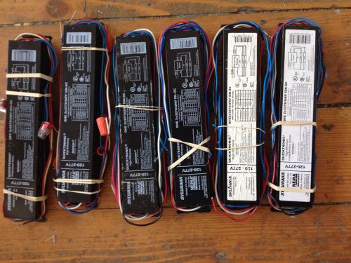 Six sylvania quicktronic electronic ballasts t8, qhe2x32t8unv isn-sc, 120-277v for sale