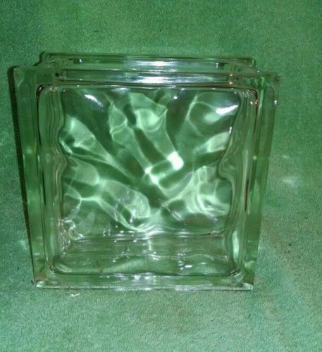 GLASS BLOCK 7 3/4&#034; X 7 3/4&#034; X 3&#034; THICK WAVY LOOK .....CRAFTING