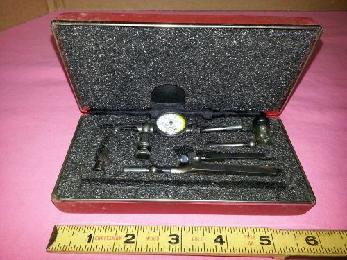 MACHINIST&#039;S STARRETT #711 LAST WORD TEST INDICATOR WITH ATTACHMENTS IN CASE