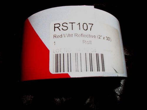 M107 New 2” x 30 Ft. RED/SILVER REFLECTIVE ROLL TAPE