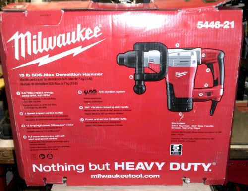 Milwaukee electric 120-volt sds max demolition hammer 5446-21 for sale
