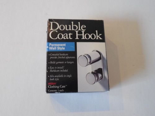 Eldon double coat hook permanent wall style 2411-0 chrome color for sale
