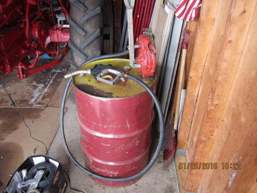 Steel 55 gallon fuel drum with tokheim hand pump and automatic nozzel for sale