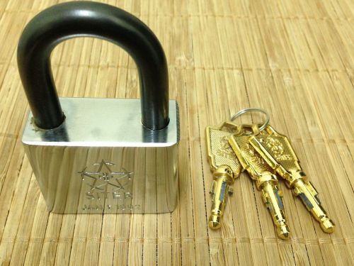 *rare* heavy duty 50mm siter padlock (steel), 3 original keys! for sale