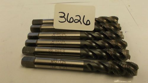 1 piece m12 x 1.25 mm metric d5 bottom spiral flute greenfield tap for sale