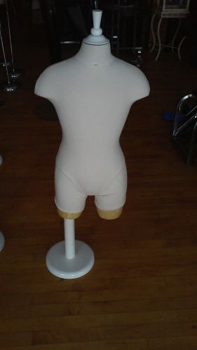 Child Uni Sex Adjustable Mannequin on a Wooden Pole and Round Base