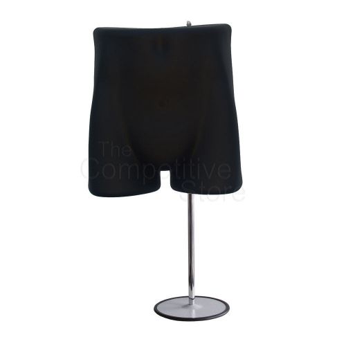 Black male trunk mannequin form with metal base or hanging - display s-m sizes for sale