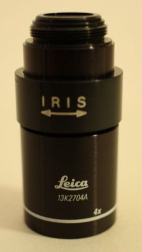 Leica 4x 1/0.10 ?/- Plan Achro IRIS Macro Microscope Objective RMS 13K2704A