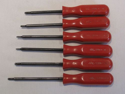 Mac Tools 6pc Long Torx Driver Set ST8A to ST30A Hand Tools  ~ Used Excellent