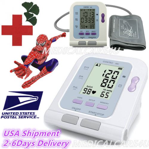 USA Shipment FDA Full Digital Blood Pressure Monitor+USB Software,NIBP+Pr+cuff