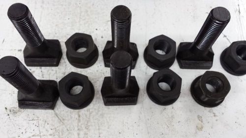 5 new 1&#034; t bolts and 6 flange nuts for sale